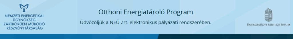 Otthoni Energiatároló Program - Pályázati felület